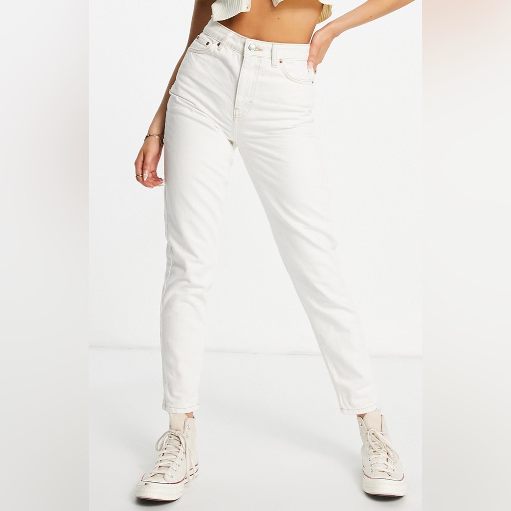 Topshop white skinny jeans high waisted size 30